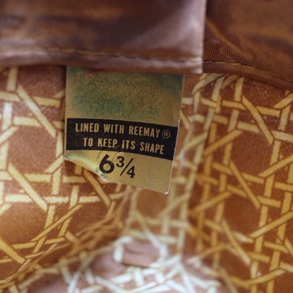 Vintage Yellow Fendora Hat Feathers Yankee Doodle Hat 6 3/4 - Picture 9 of 9